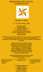 flyer van het weekend 'Meditation des tanzes - sacred dance 